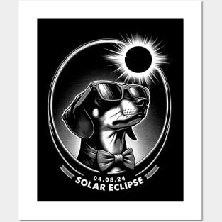 Solar Eclipse Dachshunds: Chic Tee with Playful Sausage Pups Posters and Art